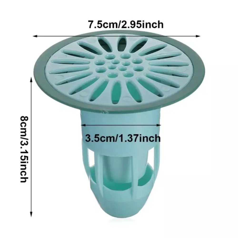 Scarico a pavimento universale per WC Pulizia dei capelli Anti intasamento Tubo di drenaggio a prova di insetti Dispositivo antiriflusso per odori con nucleo interno a prova di odore