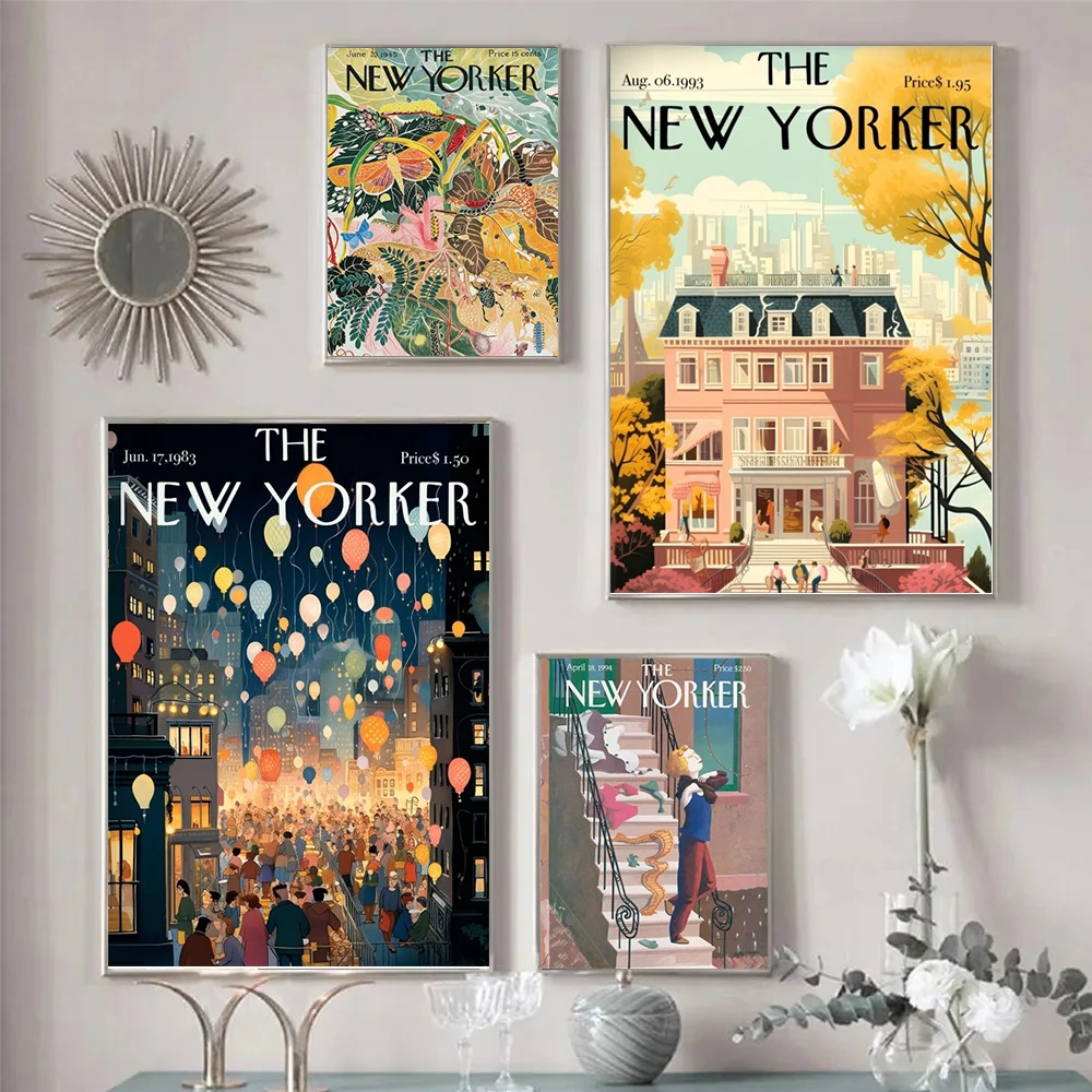 The New Yorker Magazine Canvas Posters Wall Art Poster Home Coffee Decoration Wall Painting Living Room Bedroom Corridor Decor