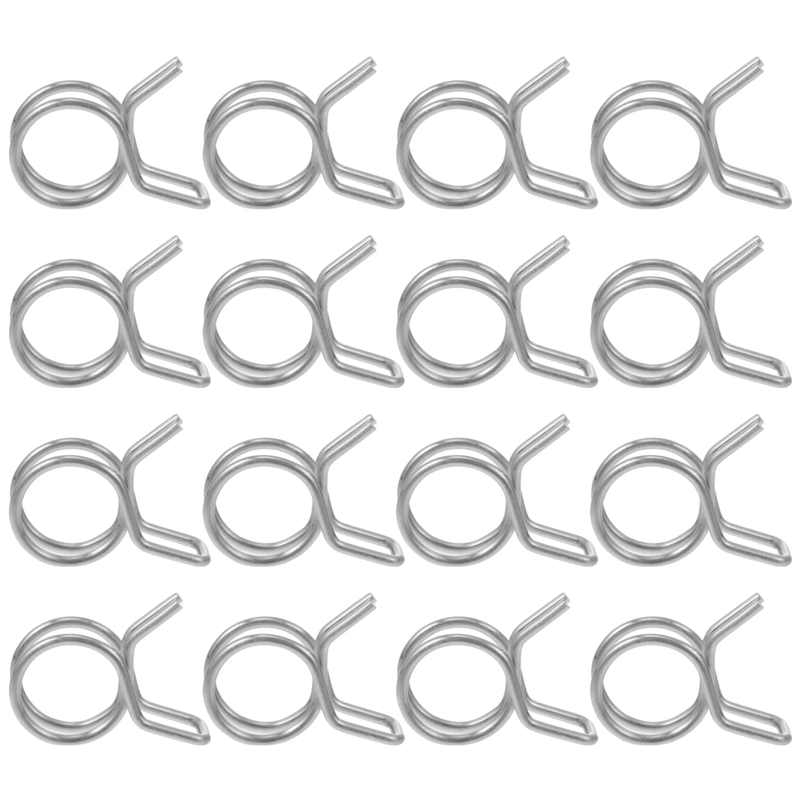 

200 Pcs Double Hose Clamps Waterproof for Pipe Suite Adjustable Spring Clip Stainless Steel Fuel Wear-resistant