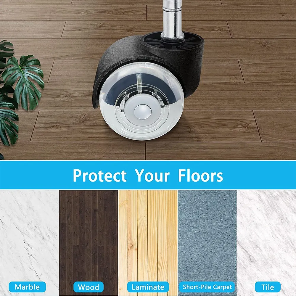 AM-5Pcs Office Chair Caster Wheels,2 In Heavy Duty Double Casters, Twin Ball Bearing Replacement Computer Desk Chair Wheel