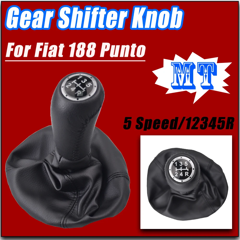 5 Speed Auto Gear Shift Knob Stick Head Car Gear Shift Lever Handle For Fiat Punto MK2 188