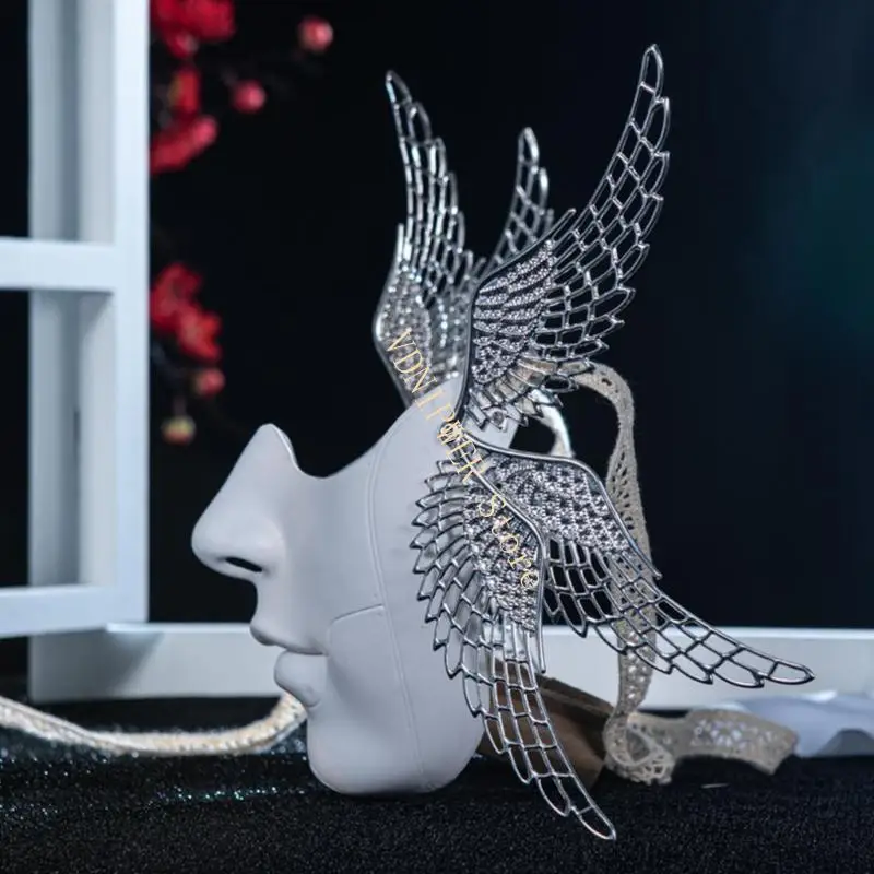 Mặt nạ cơ học có cánh Mặt nạ giả trang với mặt nạ nửa mặt cho nam giới D08E