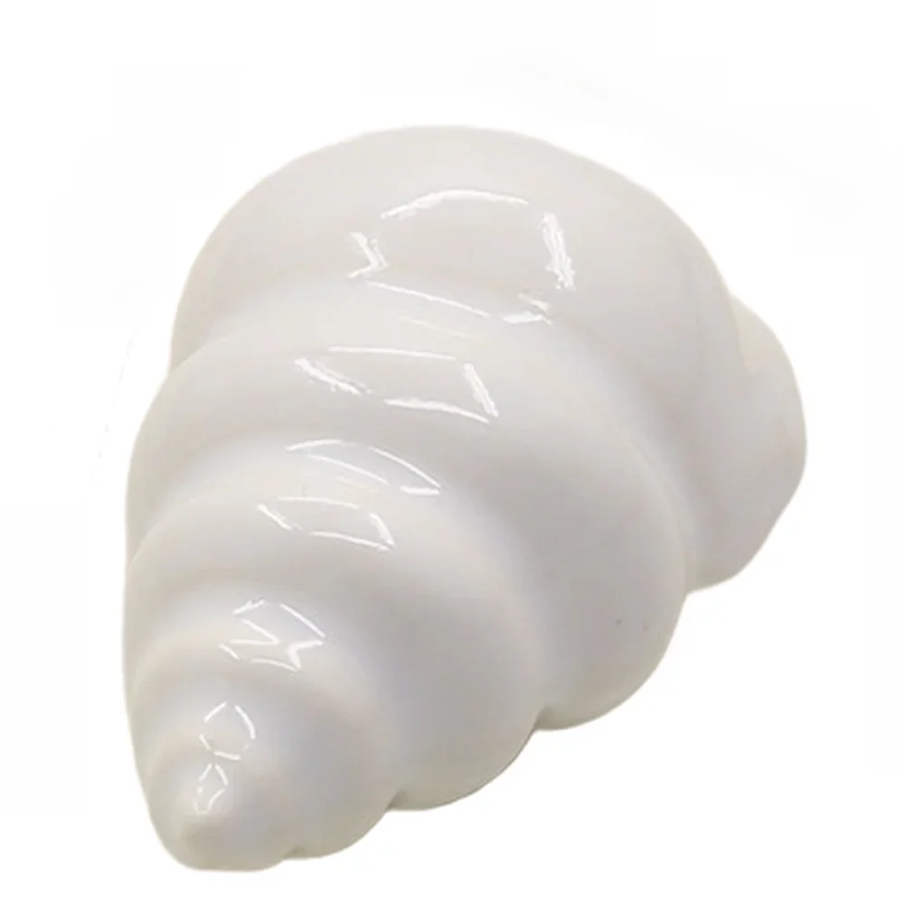 Pottery Conch Cabinet Door Handle Drawer Pull With Copper Mounting Hardware Single Hole 4.8 3.2 3cm Dimensions