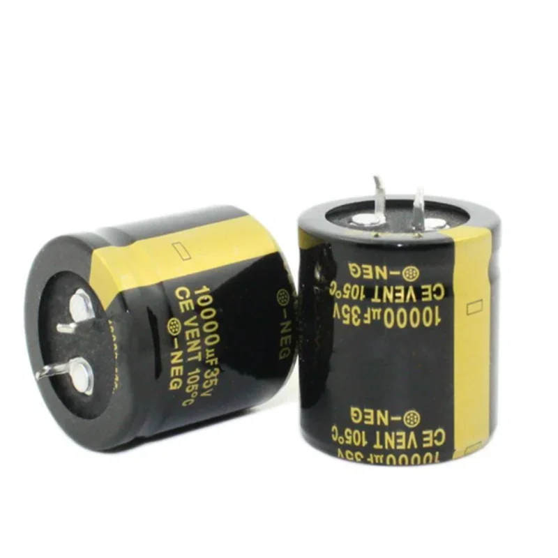 2 قطعة/الوحدة 10000 فائق التوهج الألومنيوم مُكثَّف كهربائيًا 25V 35V 50V 63V 80V 100V عالية التردد منخفضة ESR مكثف