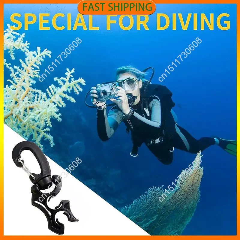 

Buy Now 2 Packs Scuba Hose Clip Scuba Diving Hose Holder Clip, Double BCD Dive Hose Holder With Snap Hook Buckle