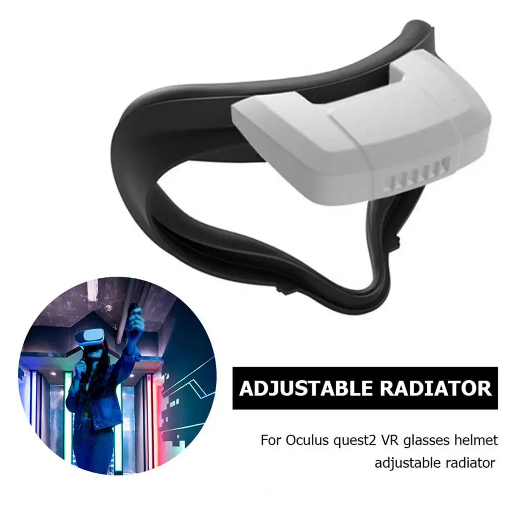 1 Set VR Cooling Fan 3 Speed Adjustable with LED VR Headset Air Circulation Radiator Facial Cover for Oculus Quest2