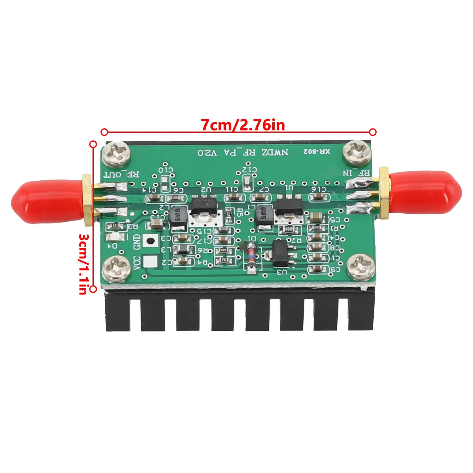 2MHZ-700MHZ 3W RF Power Amplifier Broadband HF VHF UHF FM Transmitter RF Power Amplifier For Wireless Radio