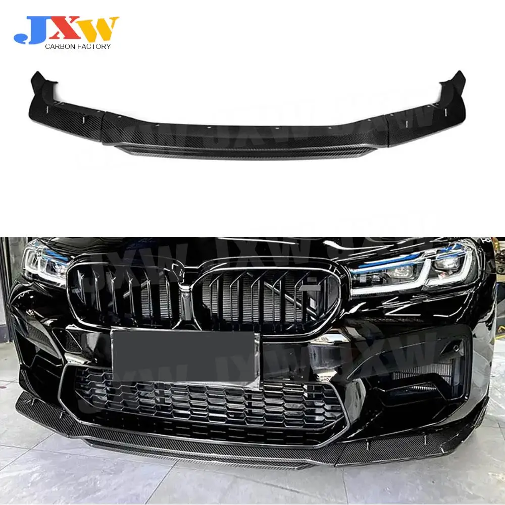 

Carbon Fiber Front Lip Splitters for BMW 5 Series F90 M5 LCI 2021+ FRP Car Front Bumper Guard Four-section Bumper Spoiler