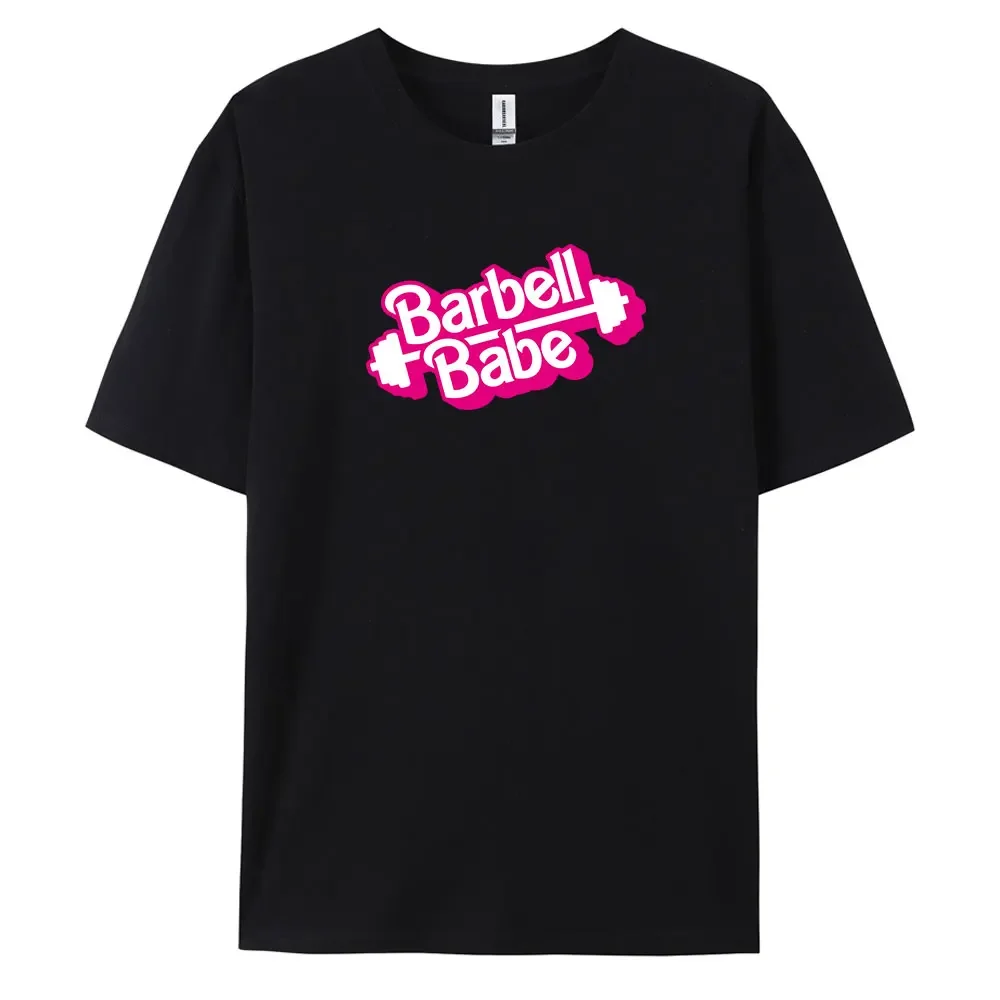 Barbell Babe Men's T-Shirt in Vintage Style with Short Sleeves and 100% Cotton Fabric