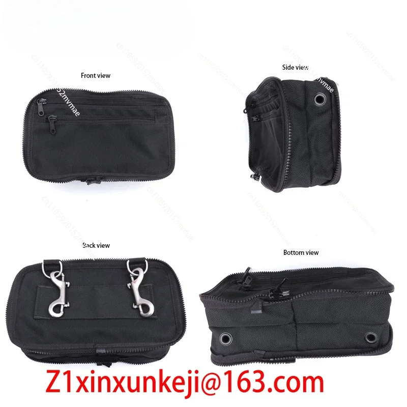 Small Diving Side Hanging Back Flying BCD Storage Bag 1680D Nylon Cloth SS316 Double Head Hook