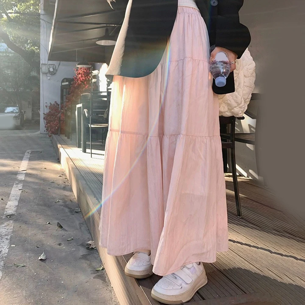 

Casual Long Skirt Womens Pink Skirt All Seasons Skirt Cargo Style Feature Fashionable Design All Season Casual Skirt