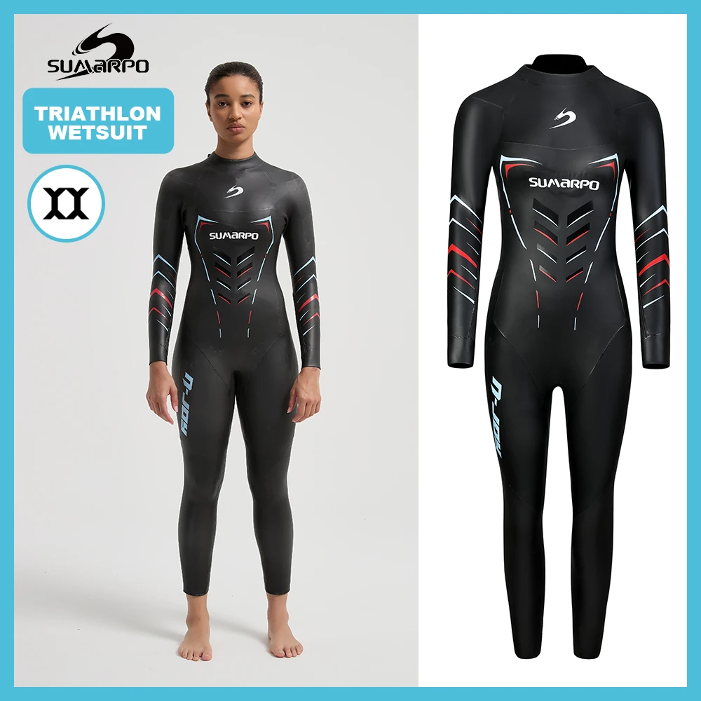 SUMARPO Women Triathlon Wetsuits for Open Water Swimming, 3/2mm Yamamoto Neoprene