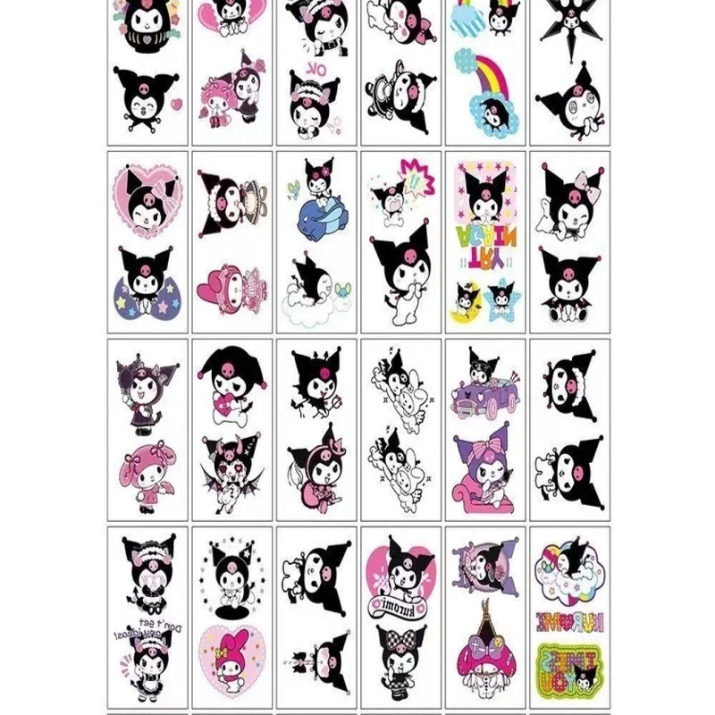 Sanrio Children's Tattoo Patch Non toxic Washable Kuromi Hello Kitty Waterproof Durable Cartoon DIY Phone Case Decoration