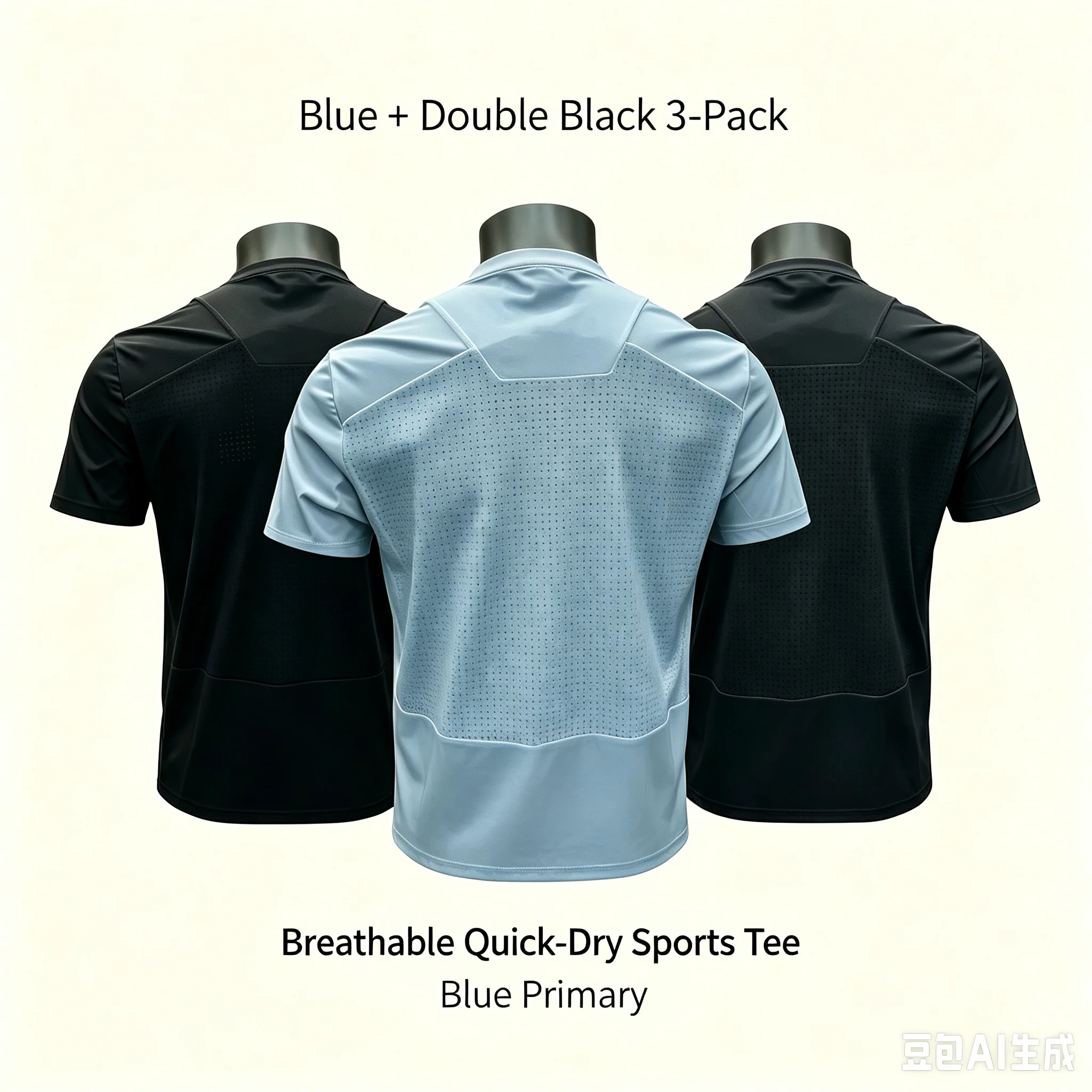 3 Pack Men Quick Dry Sports T-Shirt Breathable Mesh Back Short Sleeve Tee Moisture Wicking Gym Running Workout Athletic Tops