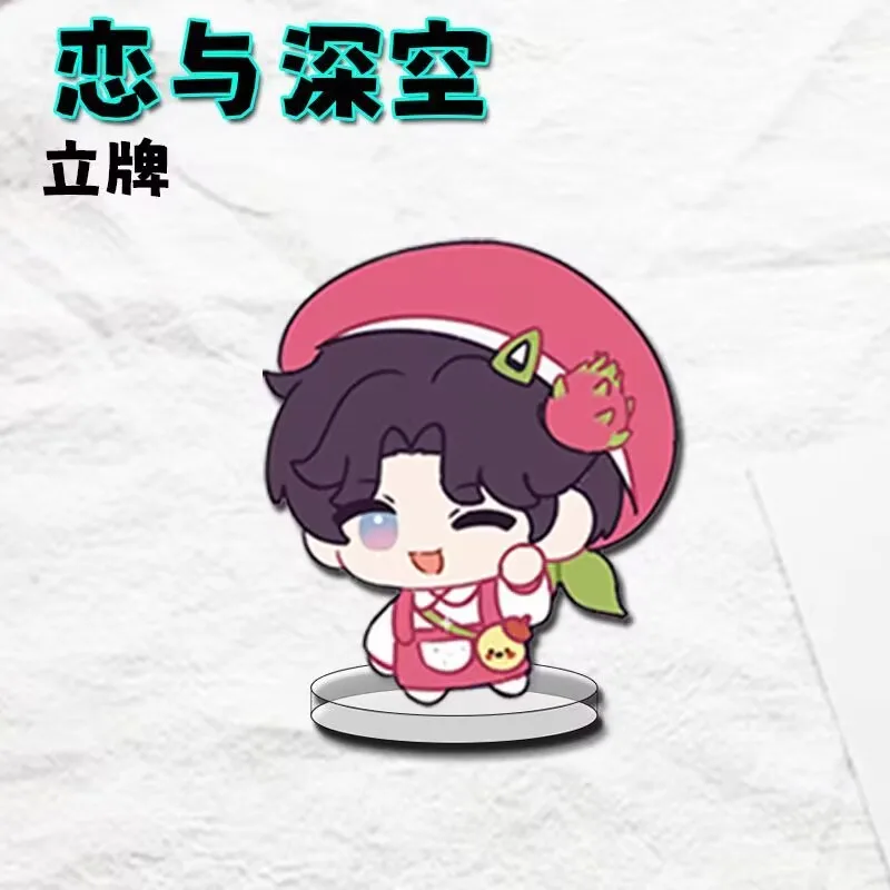 "Love and DeepSpace" Q-সংস্করণ الواقف لطيف وعالي الجودة من الأكريليك لتزيين مكتب الكتب Qi Yu، Qin Che، Li Shen