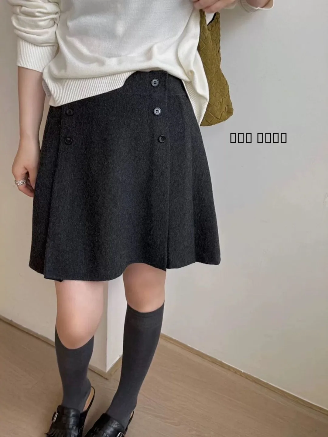 

High Waist Casual ort Skirt for Women plus Size Faionable Versatile Design Korean Sle Straight Cut A-Line Skirt