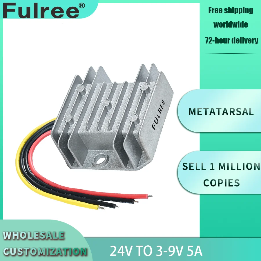 

24V to 5V 6V 9V 3.3V 3.7V 4.2V 7.5V 5A DC DC Step Down Buck Voltage Car Power Converter 12 24 Volt to 5 6 9 3.3 4.2 7.5 Volt