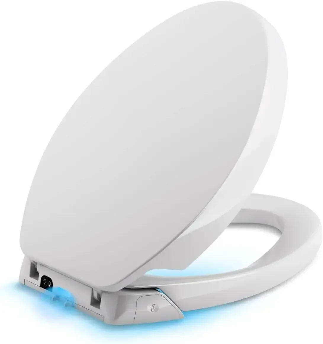 Elongated Nightlight Toilet Seat, with Grip-Tight Bumpers, Quiet-Close Seat, Quick-Release Hinges, Quick-Attach Hardware