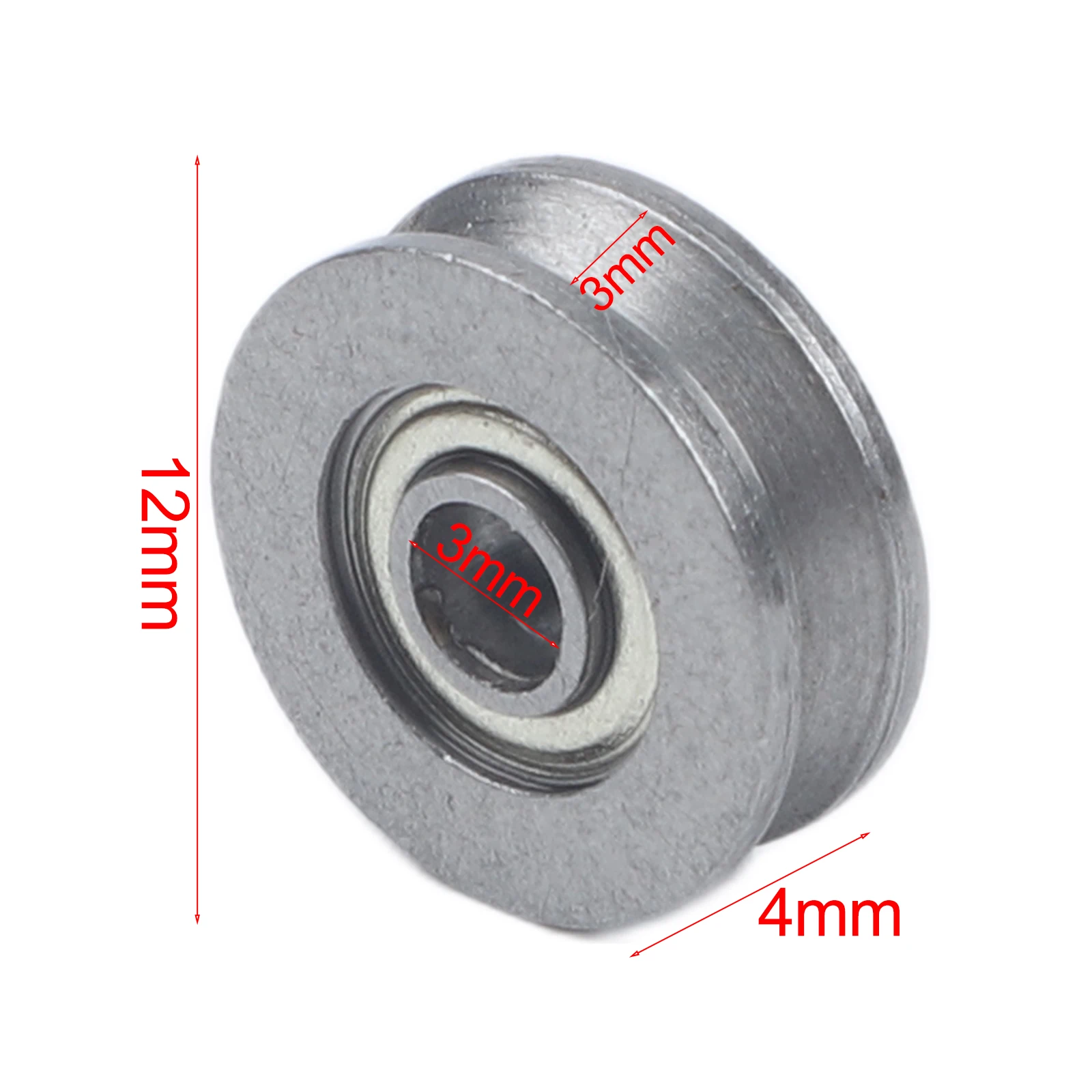 10PCS V623ZZ Groove Round Bottom Track Pulley Bearing Sliding Rollers Bearing for Use in Toys Models and Instruments