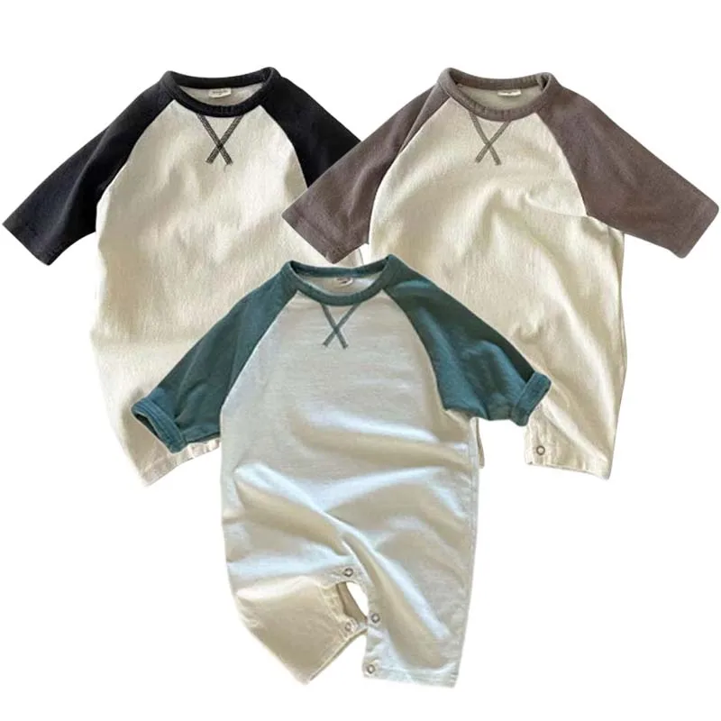 New Spring Autumn Baby Bodysuit Soft Cotton Toddler Jumpsuits for Girls Boys Newborn One-Piece Clothes Korea Style Infant Romper