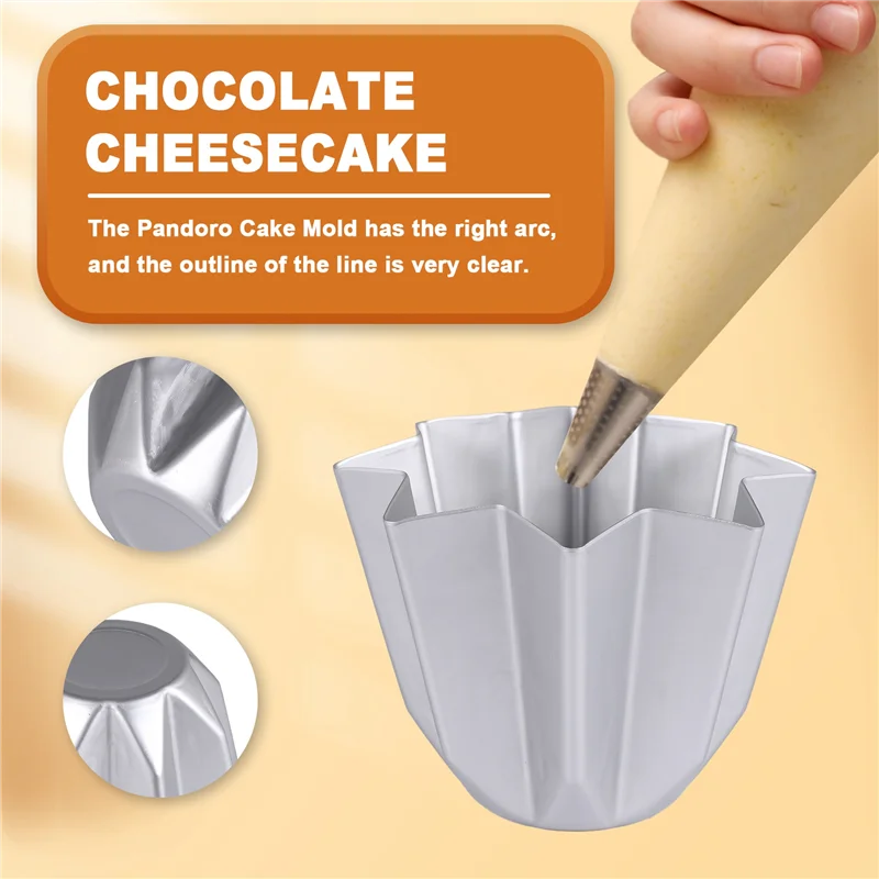 Anodized Aluminum Decorative Mold Cake Bread Pandoro Jelly Chocolate Muffin Household Goods Kitchen Baking Tools-AB09