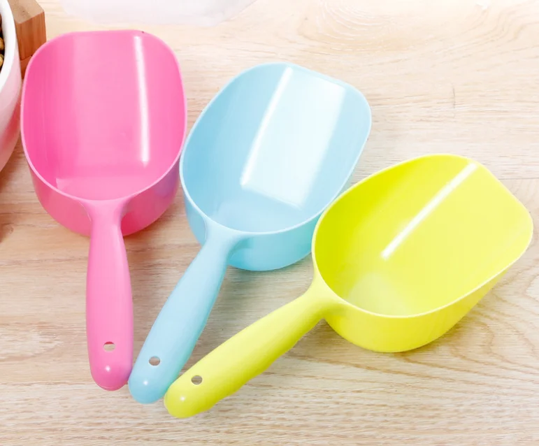 Heißer Verkauf Kunststoff Hund Katze Futter Löffel Schaufel 3 Farben Praktische Feeder Kunststoff Pet Feed Scoop – Detail 2