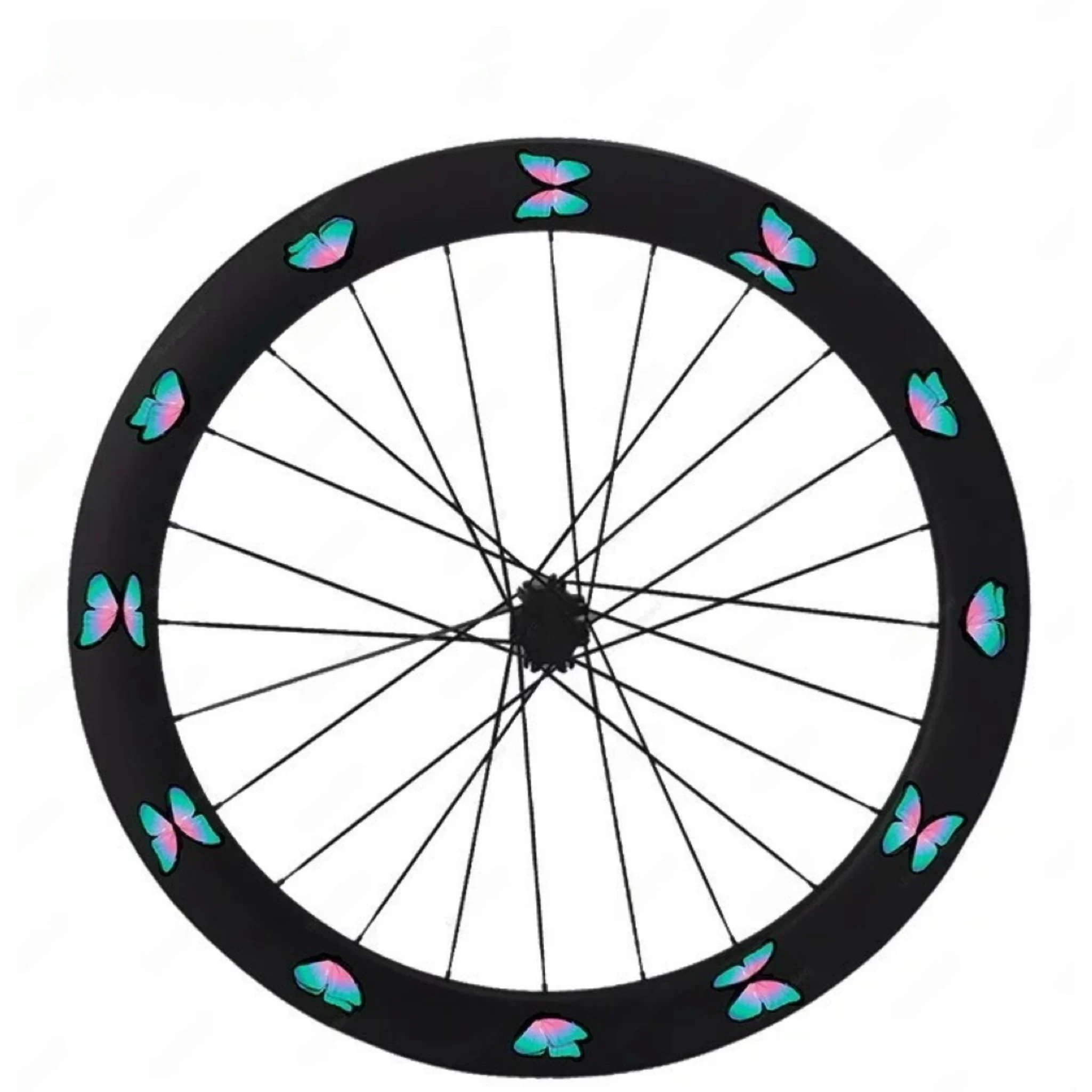 

Bicycle Wheelset Sticker Butterfly Hub Sticker Road Bicycle Bicycle Luminous Reflective Waterproof Sticker Bicycle Wheel Set