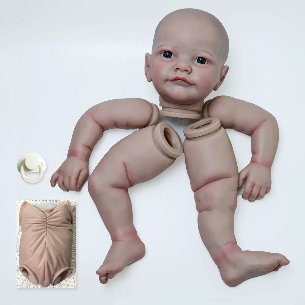 

24inch Already Painted Unassembled Reborn Doll Kits Tobiah Very Lifelike With Many Details Veins same As picture with Extra Body