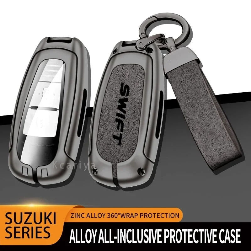 Car TPU Zinc Alloy Key Case Bag For Suzuki Swift Vitara S-Cross Car KeyChain Car Metal Key Shell Interior Decoration Accessories