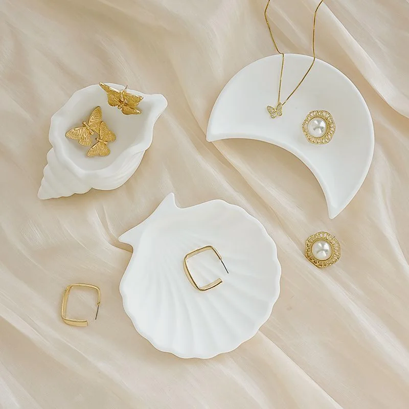 Conch Shell Gypsum Ornaments Living Room Decorations Foyer Rooms Housewarming Tray Storage Shooting Props