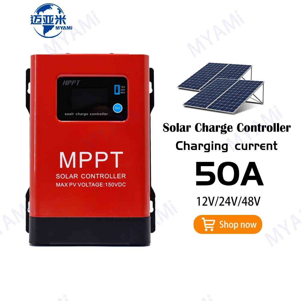 MYAMi 2800W MPPT Set-Down A 12V 24V 48V 50A 100A Controller di carica solare off-grid Sistema solare per roulotte