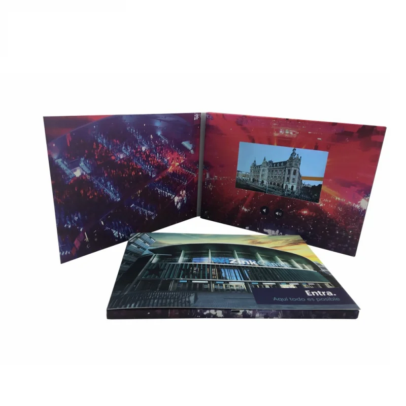 Customized. Factory Direct Supply Video Greeting Card 5inch Customizable IPS Screen Magnetic Switch Video Brochure