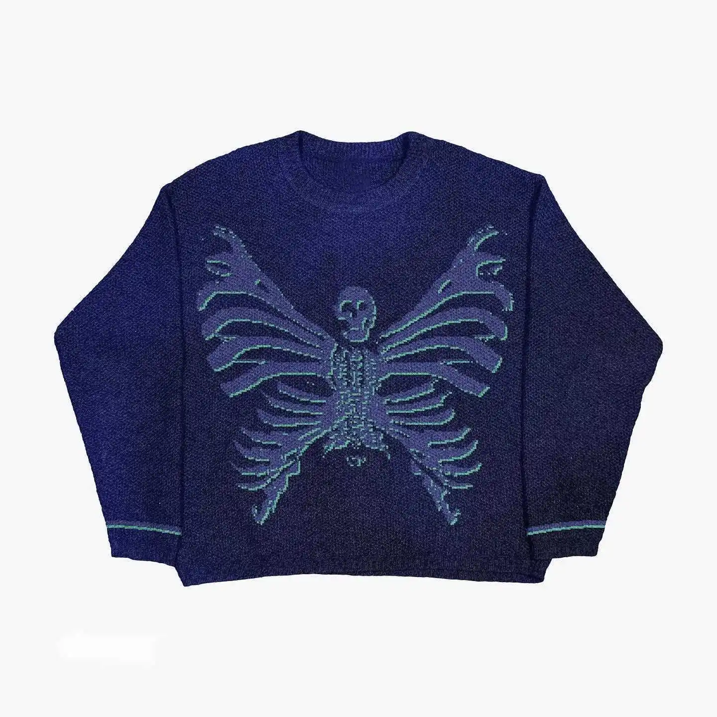 2024 Winter Y2K New Cold resistant Warm Sweater Butterfly Anime Girls Knitted Sweater Pullover Harajuku Y2k Retro Men's Sweater