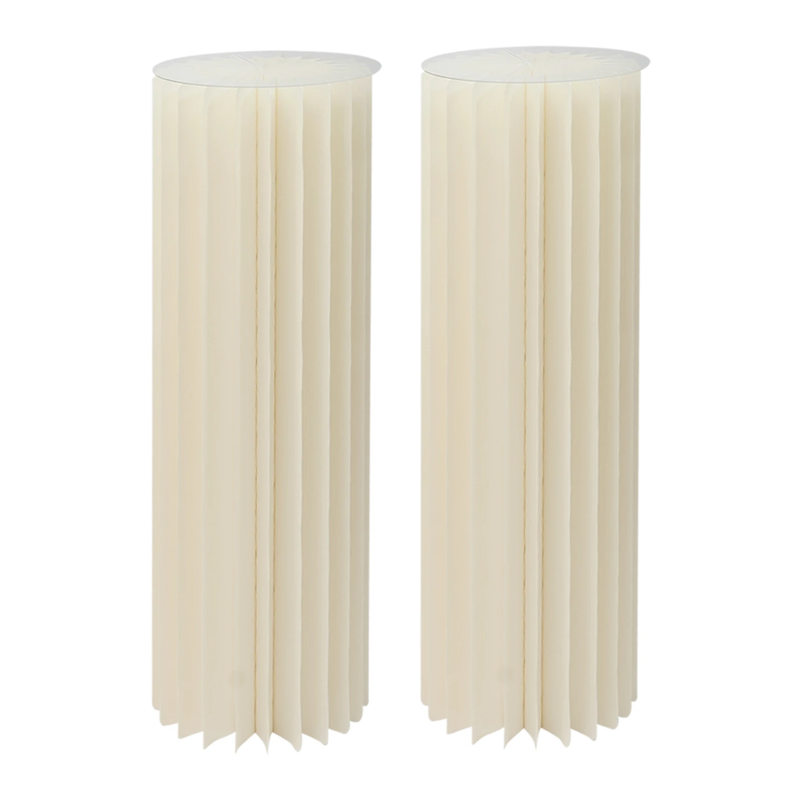 2PCS Wedding Party Flower Stand Cylinder Foldable Cardboard Centerpiece Dessert Table Columns Display Stand with PVC Board 100cm