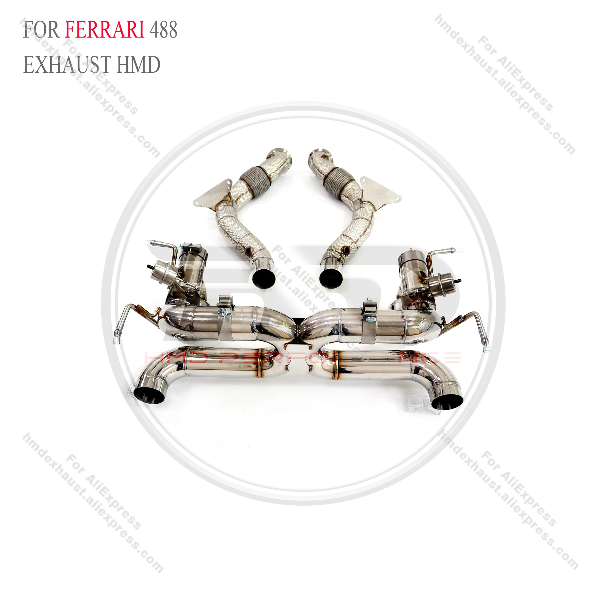 

HMD Stainless steel Exhaust System Performance Catback Full exhaust for Ferrari 488 GTB 3.9T 2015-2018 With valve