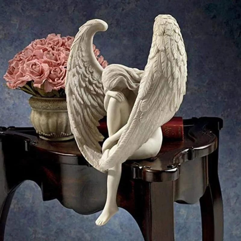 Kleine kreative Skulptur Dekoration Erlösung Engel Statue Schmuck Einlösung Statuette religiösen Garten Haus dekoration
