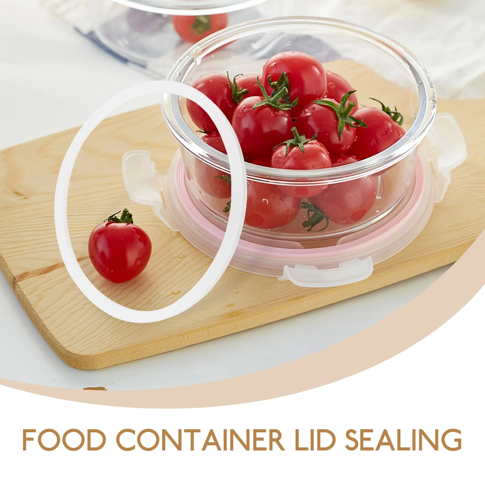 

2pcs Sealing For Lunch Box Accessories Silicone Sealer Ring Leak Proof Food Container Lid Insulated Box Ring Easy Clean Wear