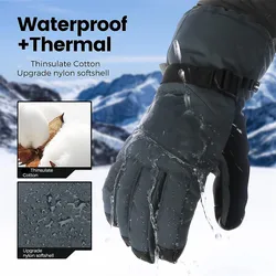 Cycling Gloves Unisex Touch Screen Full Finger Thermal Gloves Waterproof Cold Windproof Climbing Running Mot Winter Skiing Glove