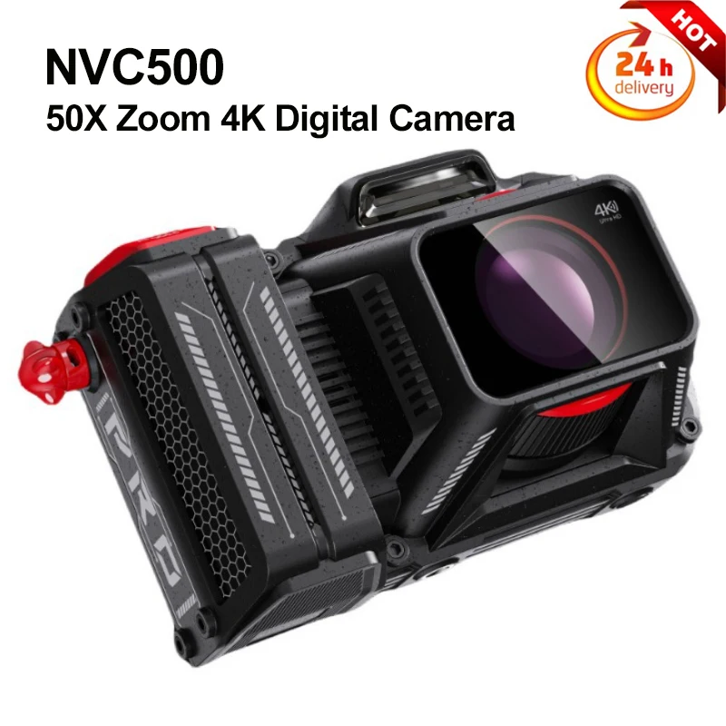 NVC500 4K HD Digital Camera Flash Home 50x Zoom Full Color Touch Screen Mirrorless DSLR Cameras Camcorder Travel WiFi Web Cam