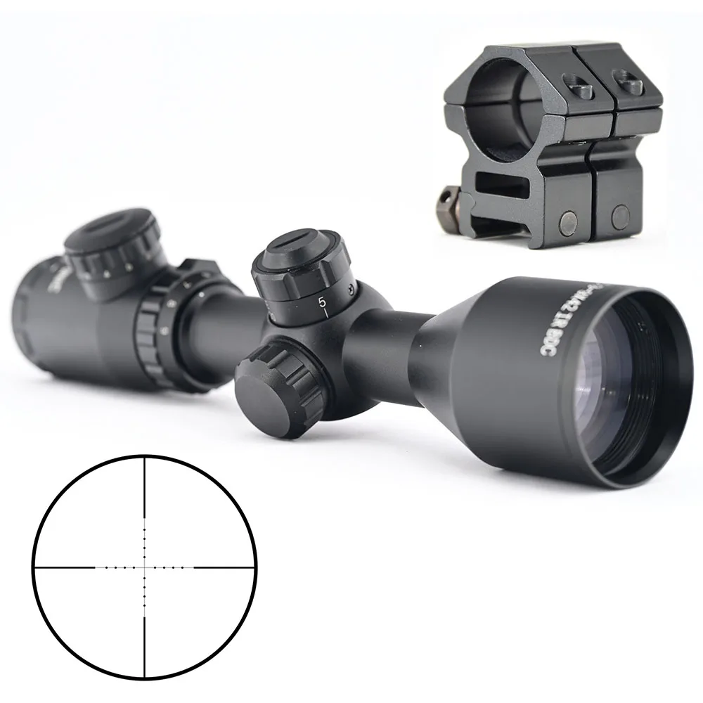 Shooin 3-9x42 IR Optics Scope With Quick Micro Ballistic Adjustment Turret 25.4mm Tube 1/4 MOA For Hunting Riflescope