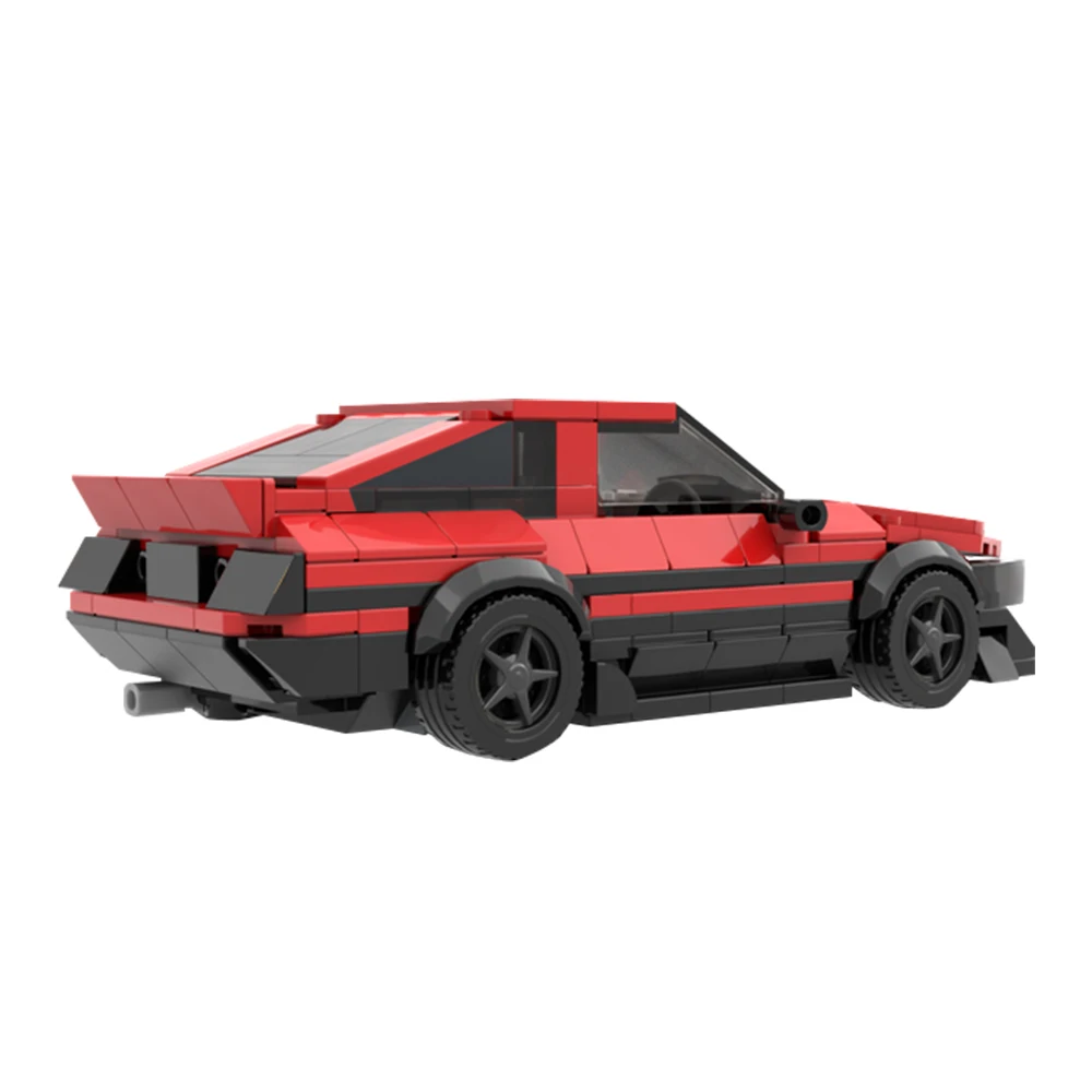 Gobricks MOC City Road Racing AE86 GT-Apex in Red Building Blocks Supra Speed The Fast Furious Bricks Toys for Boy Birthday Gift