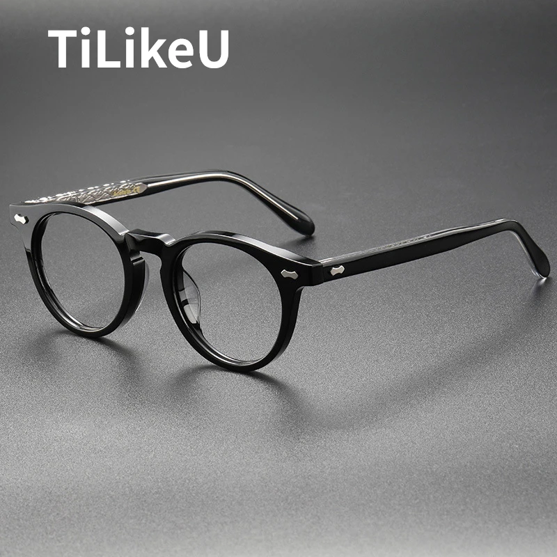 

Japanese Handmade Glasses Frame High Quality Acetate Optical Prescription Glasses Men Women Retro Oval Eyewear Spectacle Gafas