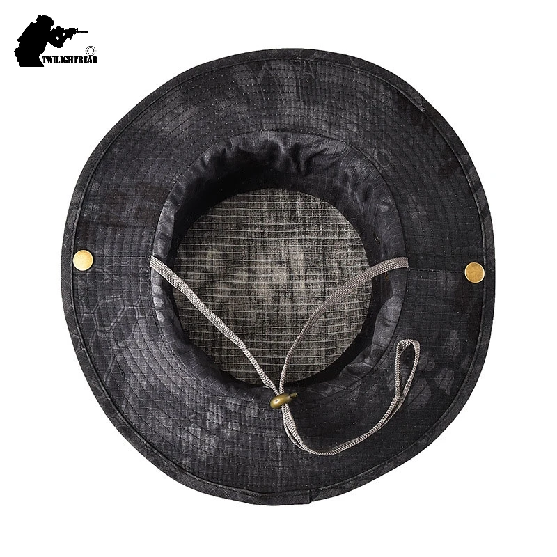 Sombrero de cubo para exteriores, sombrero Boonie de camuflaje, sombrero de pescador grueso, Airsoft, caza, senderismo, escalada, Camping, gorras AF056