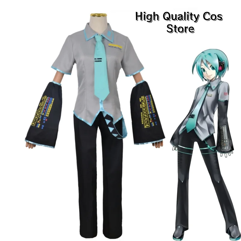 

Anime Game Virtual singer Hatsune Mikuo Cosplay Performance Costume Coat trousers tie sleeves belt suits Halloween Anime event
