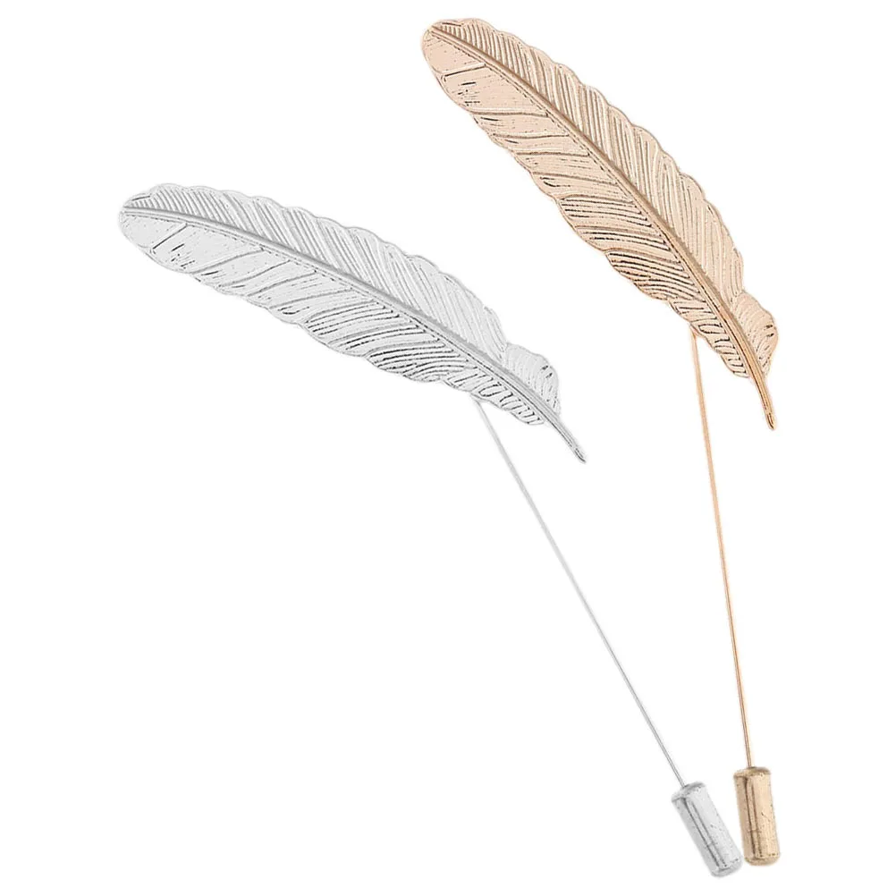 

2pcs Vintage Brooch Pins Reusable Lapel Pin For Men Suit Shirt Collar Stay Bar Wedding Party Business Accessory