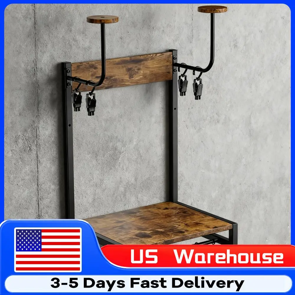 

Wooden Motorcycle Helmet Holder Wall Mounted Helmet Organizer Rack Metal Helmet Stand for Motorcycle Accesories Storage Bracket