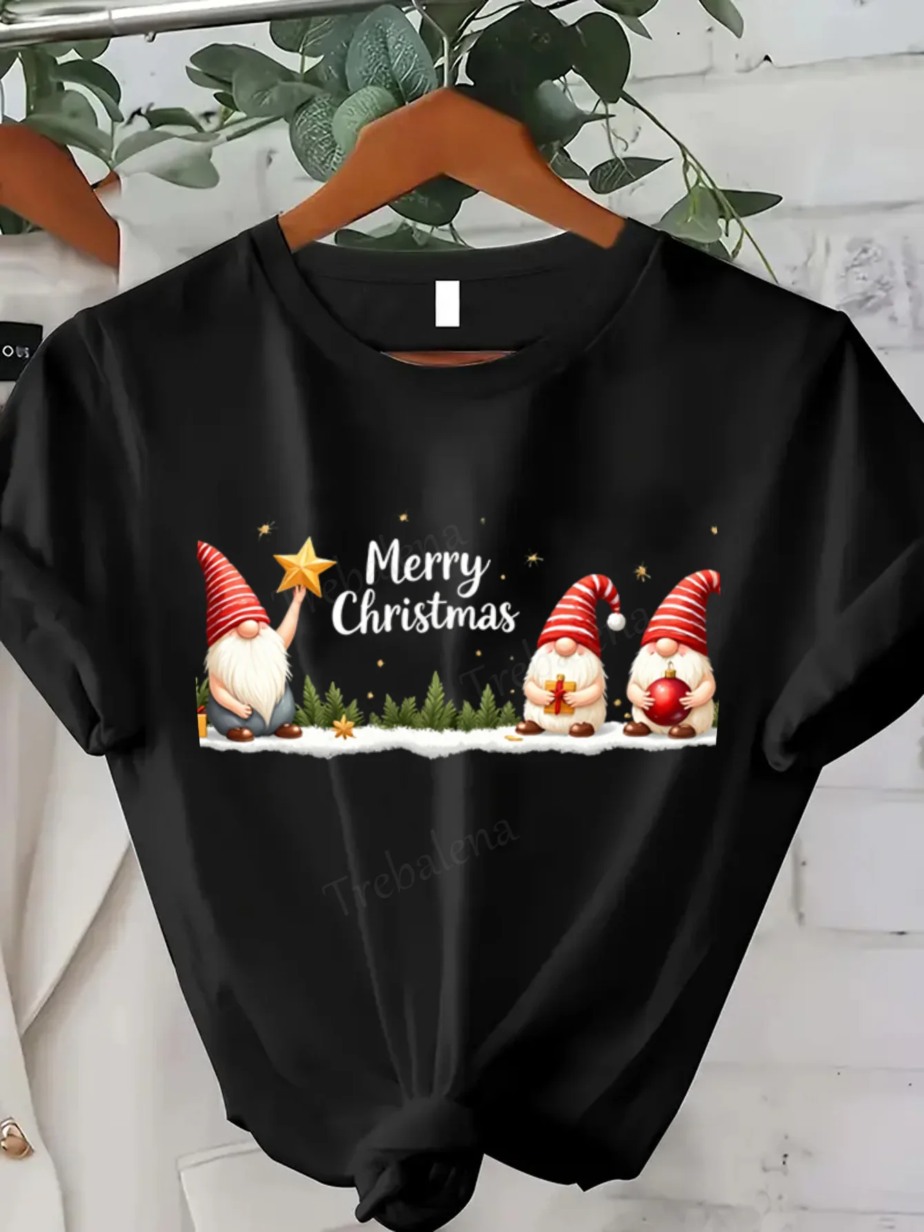 

Women T-shirt Merry Christmas Gnomes Women's T-Shirt - Festive Holiday Style