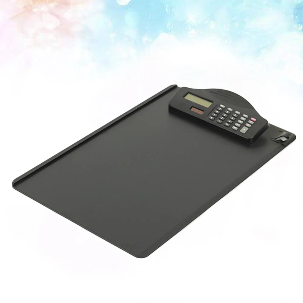 Plastic A4 Clipboard with Calculator Multifunctional Profile Clip Paper Holder Writing Folders for School Classrooms O