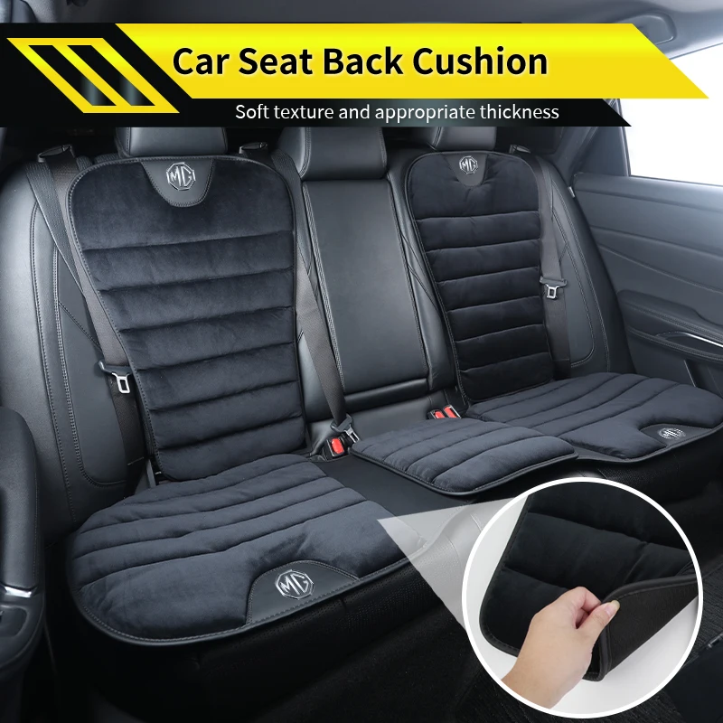 Car Velour Seat Cushion Winter Warm Backrest Seat Cover Accessories For Morris Garages MG 6 3 5 7 TF ZR ZS HS GS GT Hector RX5 - view 3