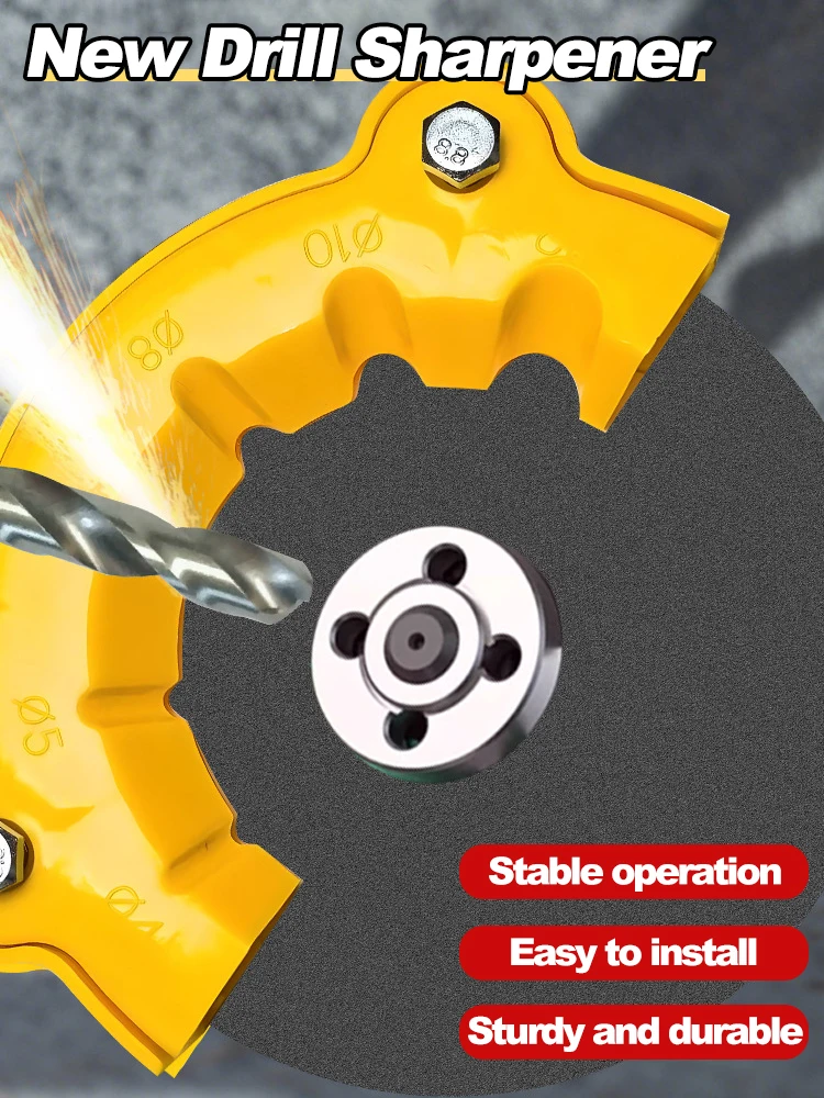 Precision Drill Bit Sharpening Guide Tool Multiple Groove Sizes D4,D5,D6,D8,D10,D12 Compatible A Wide Range Of Drill Bit Sizes